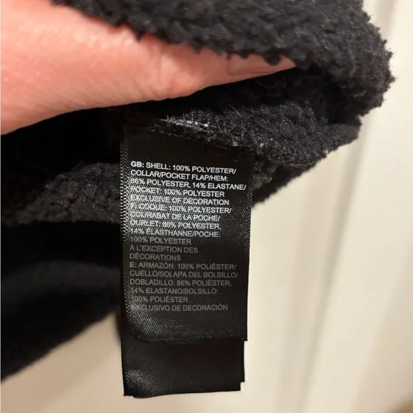 The North Face Black Zip Up Sweater with High Collar - Large - Picture 4 of 5